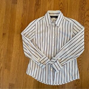 Jones New York women’s shirt striped with cuffs on sleeve, 4